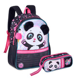 Kit Mochila Escolar + Estojo Panda Clio