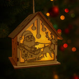 Enfeite De Natal Casa Decorativa Com Luz 10 Cm