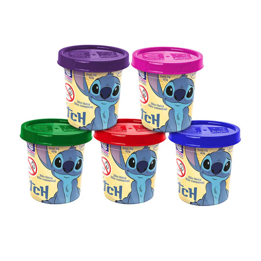 Kit De Massinhas Stitch Com 5 Cores Cotiplás