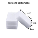 Kit Esponja Mágica Multiuso Com 9 Unidades Limpeza Para Casa
