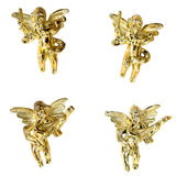 Anjo Dourado Pendente 6Cm Com 4