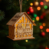 Enfeite De Natal Casa Decorativa Com Luz 10 Cm