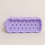 Estojo Escolar Picky Holic Charm Em Silcone Com 4 Pins Tris