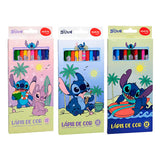 Lápis de Cor Com 12 Cores Stitch Molin