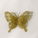 Enfeite De Natal Decorativo Borboleta Glitter Com 7