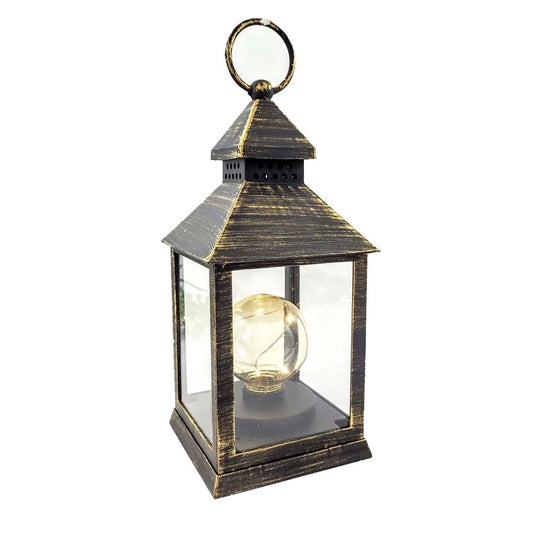 Luminária Lamparina De Vidro Com Lâmpada e Leds