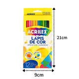Lápis de Cor Com 12 Cores Acrilex