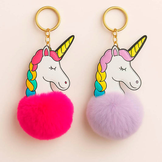 Chaveiro Fofo Unicórnio com PomPom