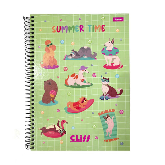 Caderno Universitário Capa Dura Cliff Girl 1 matéria Foroni