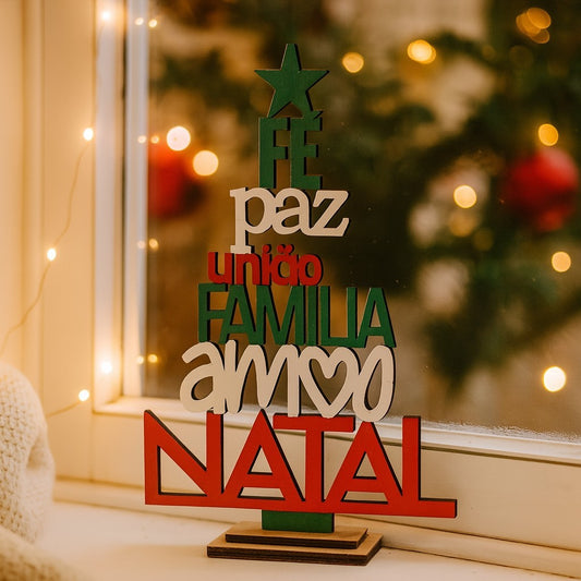 Anúncio Enfeite De Natal Decoração Árvore De Mesa Em Madeira MDF