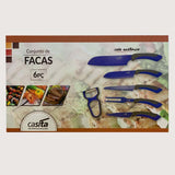Conjunto de Facas Para Cozinha Com 6 Peças Casita