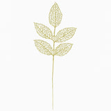 Enfeite De Natal Decorativo Galho Com Folha Vazada Glitter