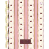 Caderno Grande Universitário Sweet Cherry Cereja Capa Dura 1 Matéria 80 Folhas Animativa