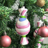 Anúncio Enfeite De Natal Rosa Candy Para Decoração De Árvore E Ornamentos