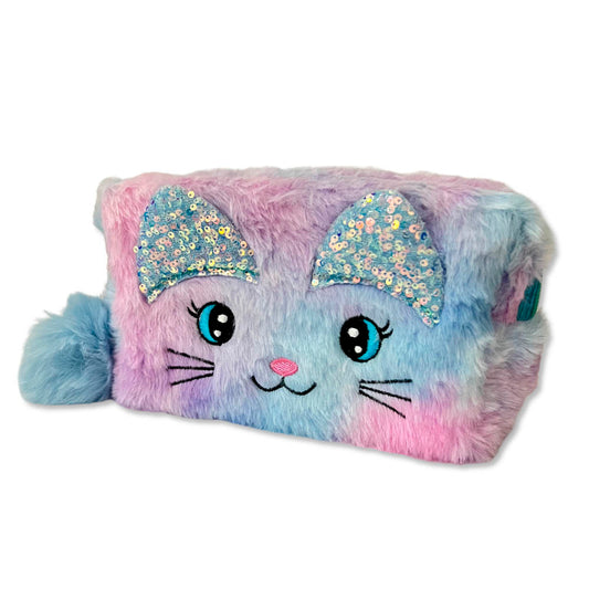 Necessáire Fofa Tie Dye Gatinho Pelúcia