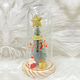 Mini Árvore de Natal Enfeitada Luxo Em Cúpula Com Led