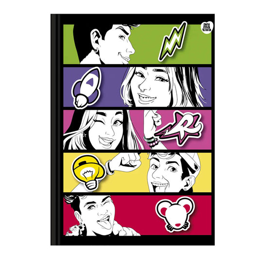 Caderno Grande Brochura Dos Rosa Emilly Vick Capa Dura 80 Folhas Animativa