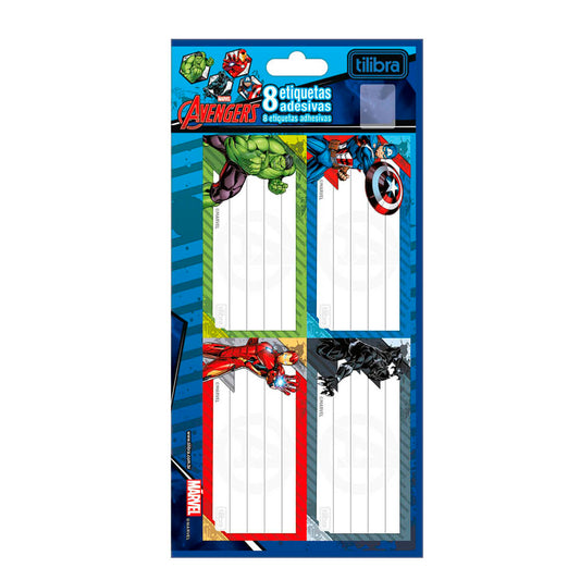 Etiqueta Escolar C/ 8 Avengers Tilibra