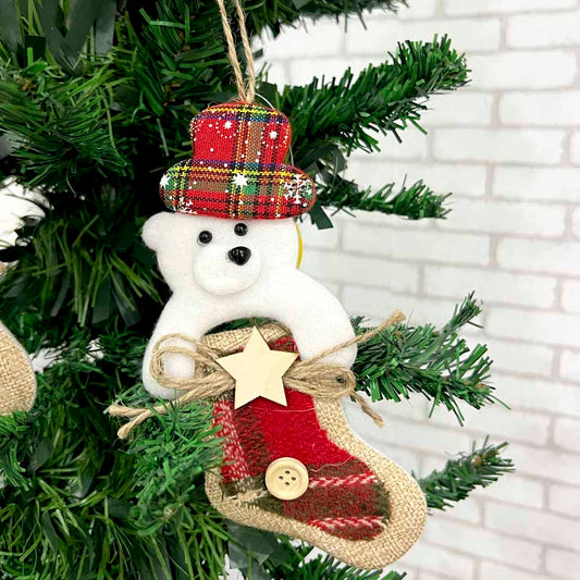 Enfeite De Natal Pendente Feltro 14cm