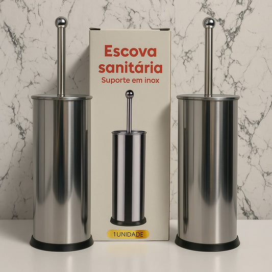 Anúncio Kit Com 2 Escova Sanitária Com Suporte Em Inox Para Limpeza E Higienização De Vaso