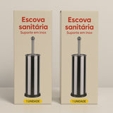 Anúncio Kit Com 2 Escova Sanitária Com Suporte Em Inox Para Limpeza E Higienização De Vaso