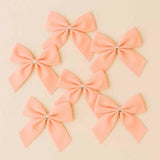 Laço De Natal Rosa 7Cm Com 6