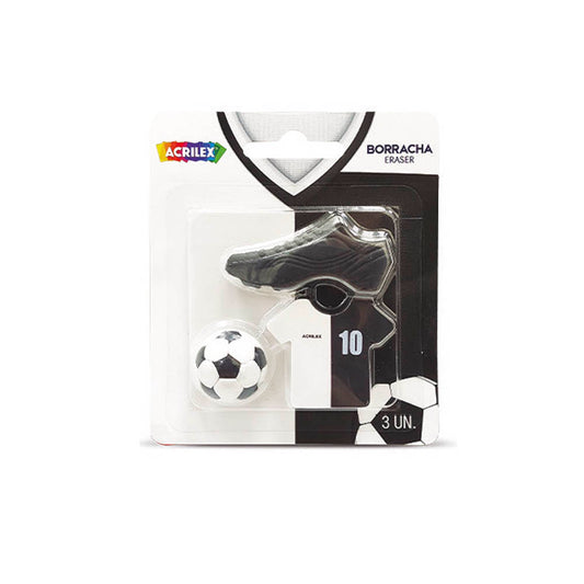 Kit Borracha De Futebol Acrilex