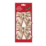 Enfeite De Natal Laço Natalino Decorado 15cm Com 2 Decoração Árvore