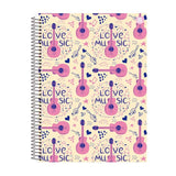 Caderno Universitário Capa Dura Música 80 Folhas Animativa