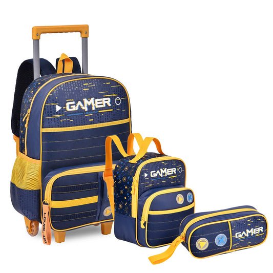 Kit Mochila Infantil de Rodinha Gamer Start Original Clio