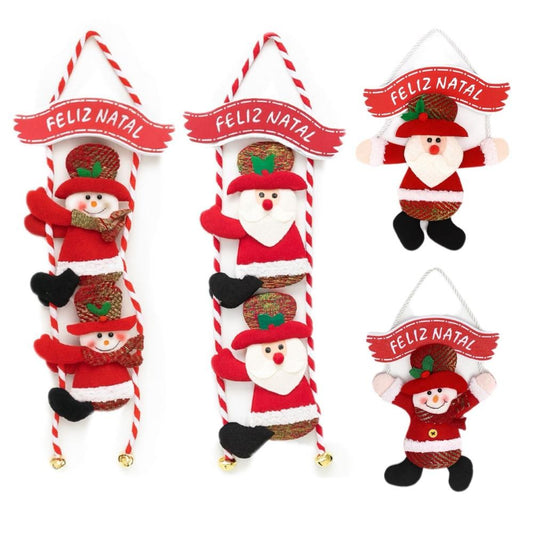 Enfeite De Porta Guirlanda De Natal Pendente Papai Noel/Boneco De Neve  Decoração Casa