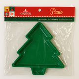 Kit Prato De Natal Árvore 20cm Com 3 Decorativo Vermelho/Verde