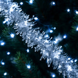 Festão De Natal Crespo Metalizado 2m x 9cm Para Decoração De Árvore