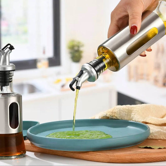 Galheteiro Premium Porta Azeite Vinagre Com Bico Dosador Anti Vazamento 500ml