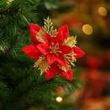 Anúncio Flor De Natal Artificial Decoração Para Árvore E Ornamentos