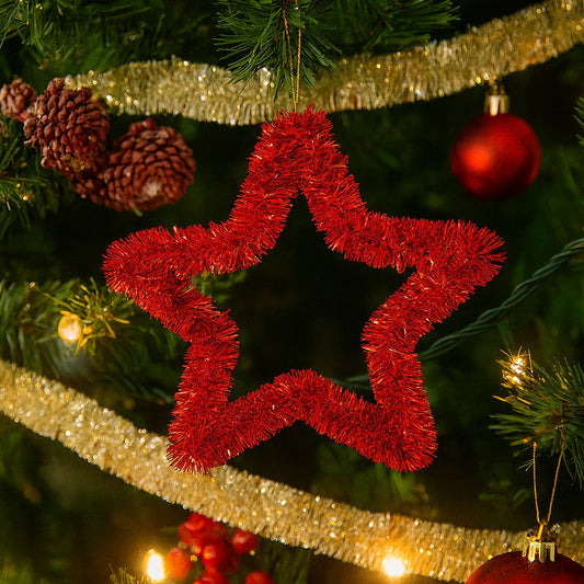 Estrela De Natal Decorada Festão 30Cm