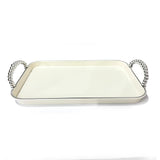 Bandeja Luxo Decorativa Com Alças Sofisticadas Decoração Casa Multiuso