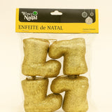 Enfeite De Natal Botinhas Glitter Com 4