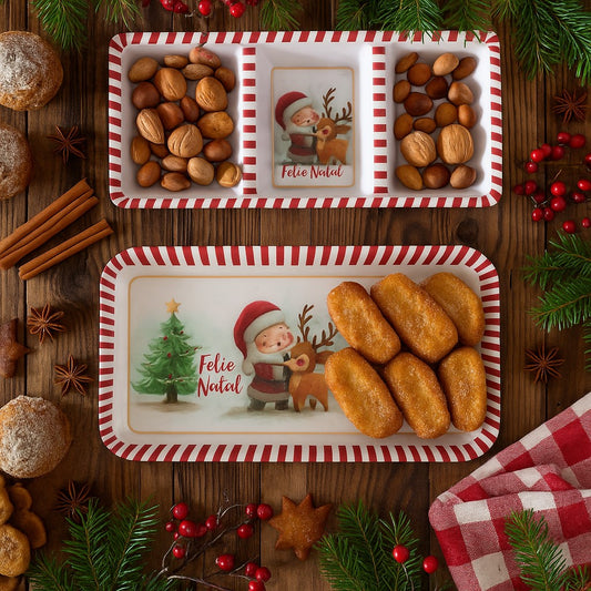 Anúncio Kit Bandeja Petisqueira De Natal Melamina Decoração Casa