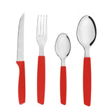 Jogo de Talheres Inox 16 Peças Color Vermelho/Preto Original Line