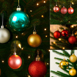 Anúncio Bola De Natal Clássica Glitter, Fosca, Lisa Pequena/Média/Grande