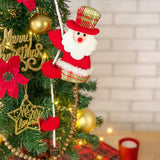 Enfeite de Natal Pendente Papai Noel Feltro Com Guizo 24Cm