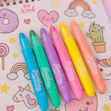 Giz De Cera Retrátil Rebecca Bonbon Tons Pastel Com 6 Cores SkyPaper