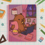 Caderno Grande Capa Dura 10 Matérias Capivara Mood