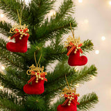 Enfeite Natal Pendente Bota 5cm com 4