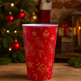 Anúncio Copo De Natal Decorado Vermelho Com Detalhes Dourados 320ml