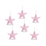 Enfeite Pendente Estrela Rosa Com 6