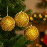 Bola Natal Festão Decorada 8cm