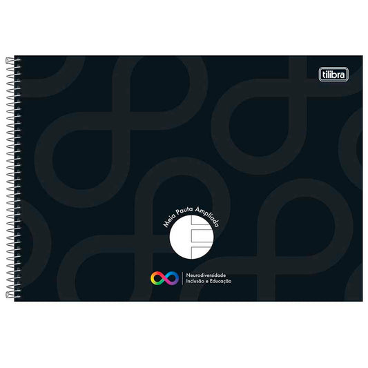 Caderno De Desenho Meia Pauta Ampliada Espiral Neurodiversidade 40 Folhas Tilibra