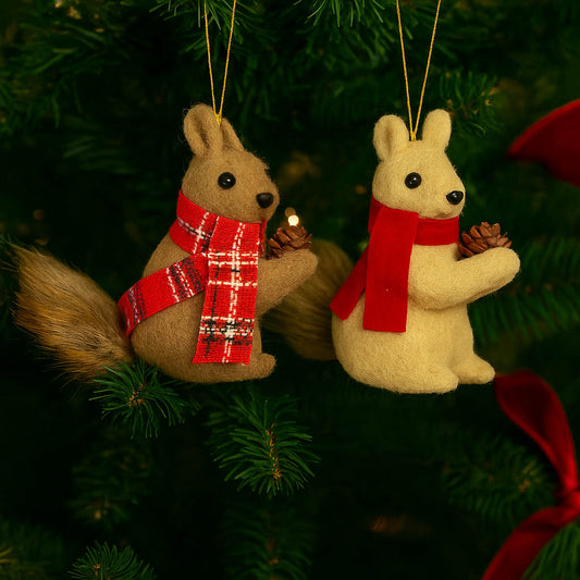 Anúncio Esquilo De Natal Enfeite Decoração De Árvore